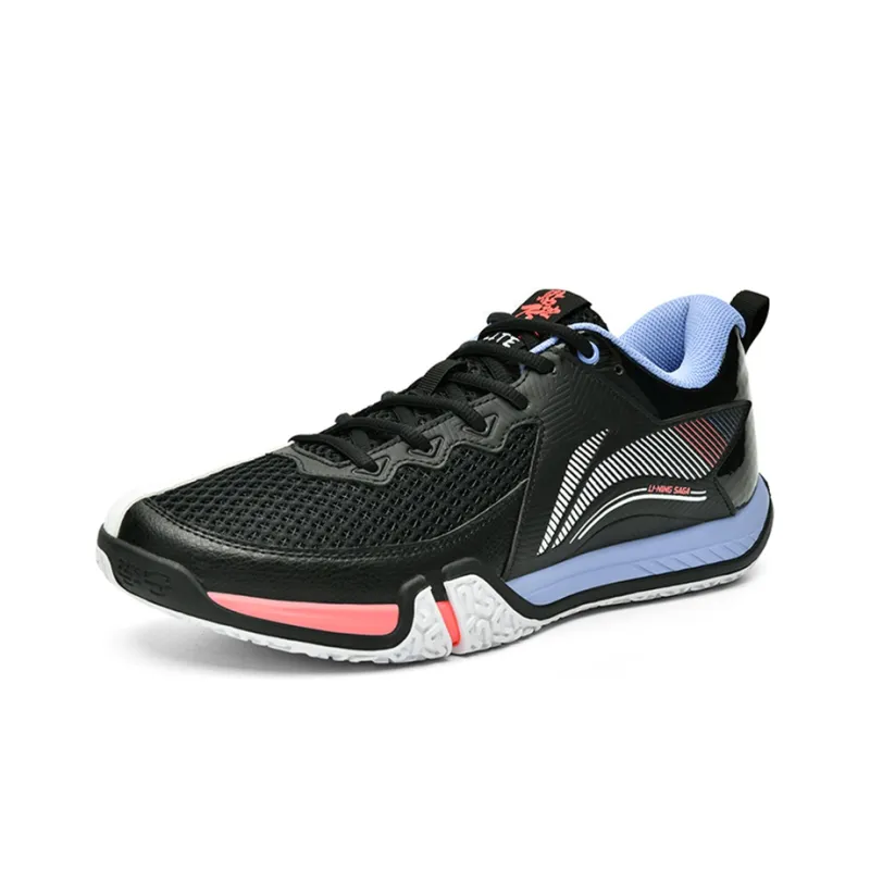 LiNing II LITE Comfortable Breathable Low Top Badminton Shoes Unisex Black White-1