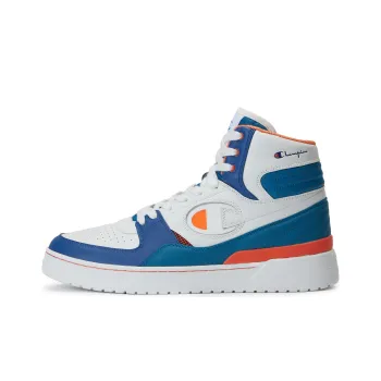 Champion Dream Shooter High Top Vintage Basketball Shoes Men's White And Blue Stitching