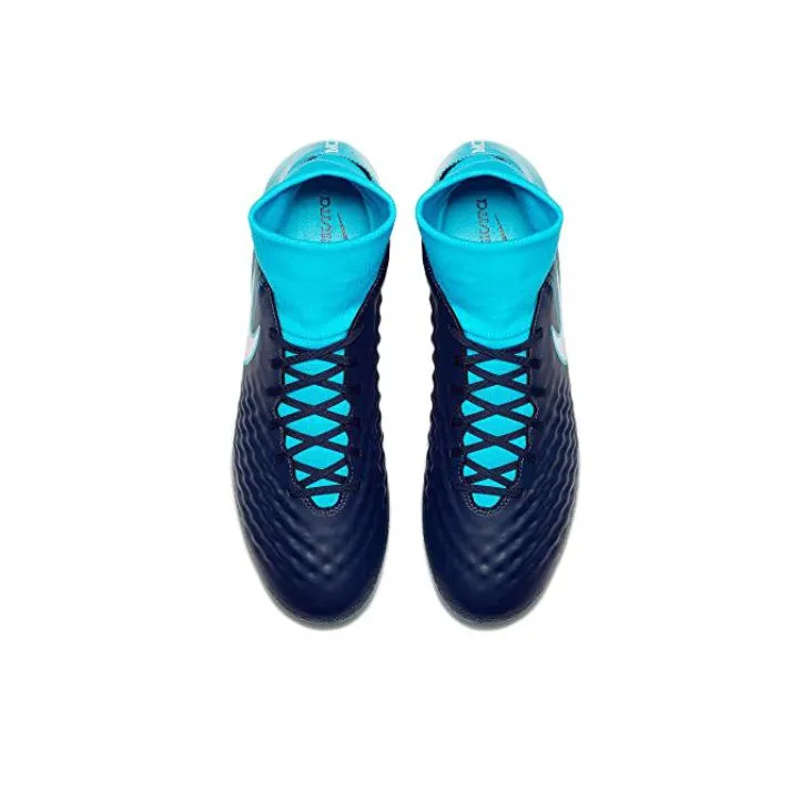 Nike Magista Obra 2 HG Rubber Short Studs Cushioning Anti-Slip And Wear-Resistant Soccer Shoes Men's Black Blue-2