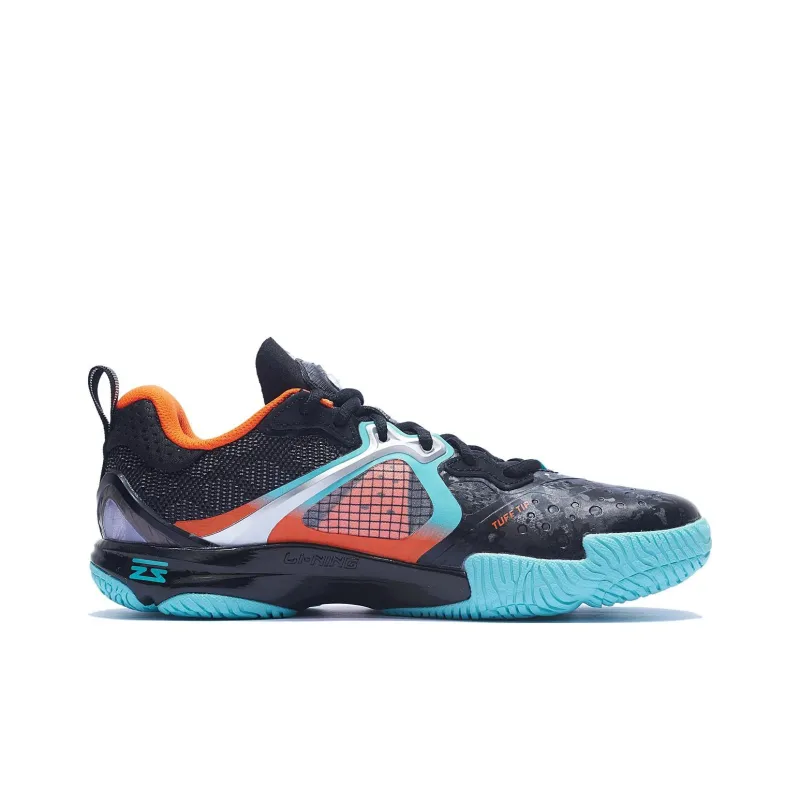 LiNing Chameleon VI Anti Slip And Wear Resistant Breathable Low Top Badminton Shoes Unisex Black Blue Orange-1