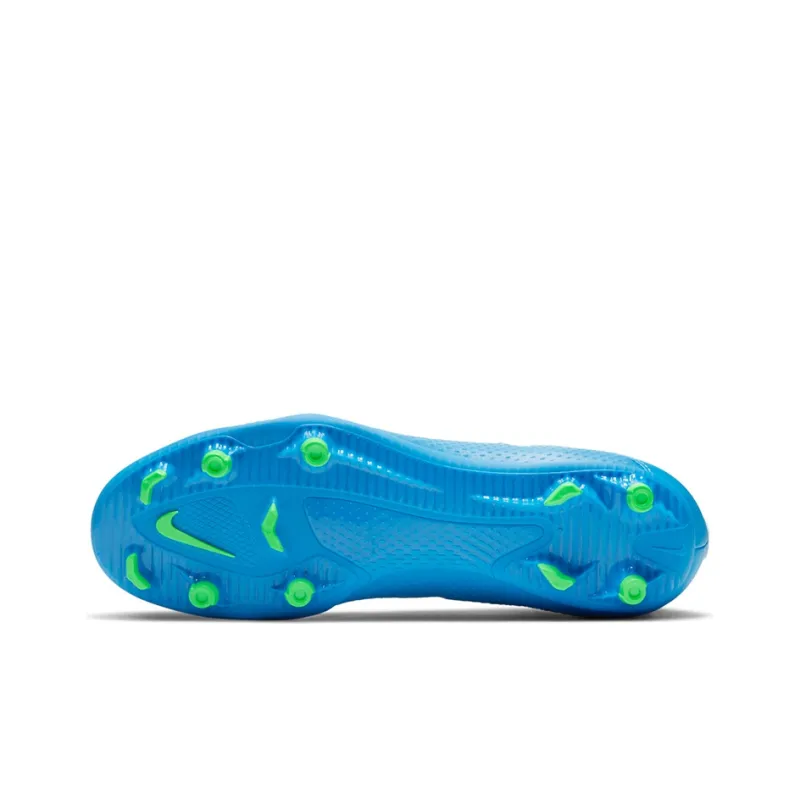 Nike Phantom GT Multi-Surface Soccer Shoes Blue Silver Low-Top-4