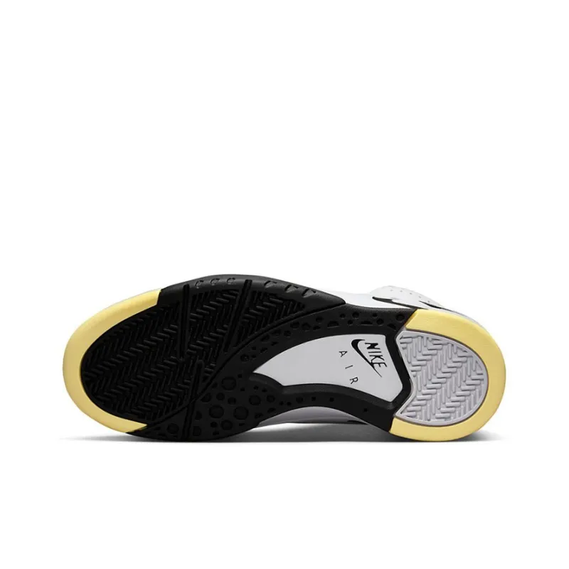 Nike Air Flight Lite Mid White Lemon Black White-4