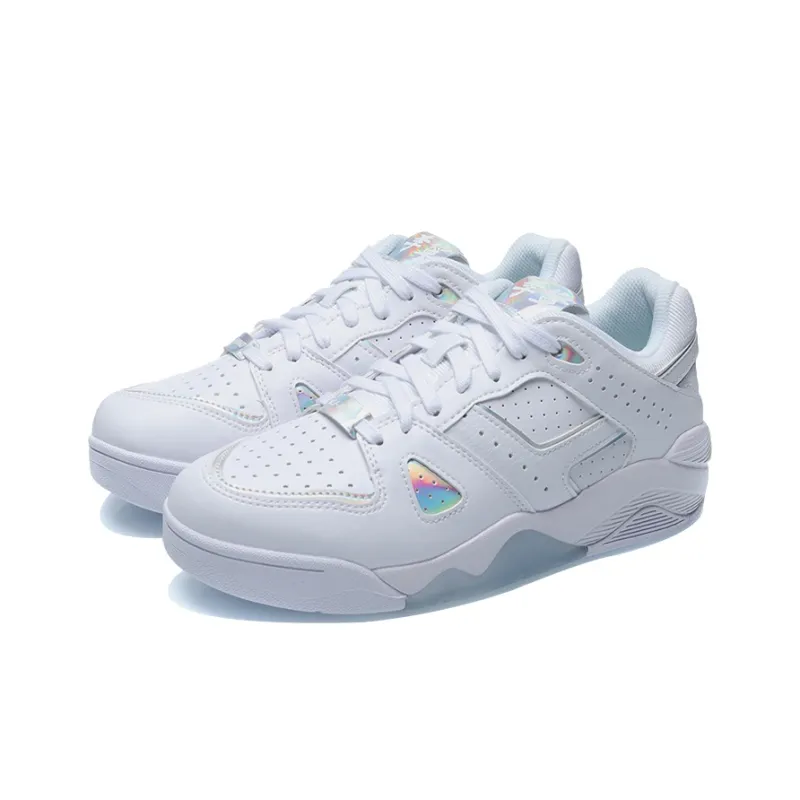 LINING Back To The Future Vintage Basketball Shoes Women's Low Top White-2