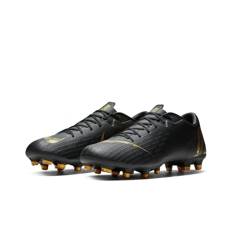 Nike Mercurial Vapor 12 Academy Fg Mg 'Black Metallic Gold'-2