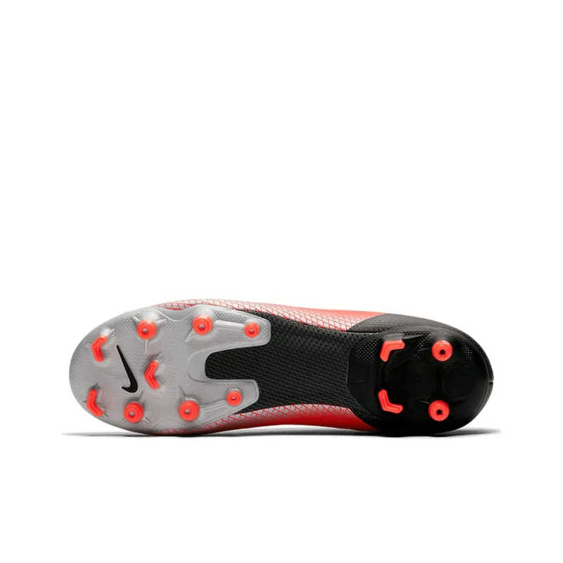 Nike Mercurial Vapor 12 MG Rubber Short Studs Cushioning Anti-Slip And Wear-Resistant Soccer Shoes Men's Red Black-5
