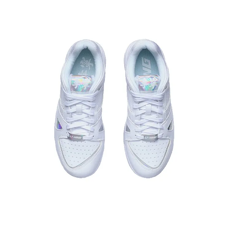 LINING Back To The Future Vintage Basketball Shoes Women's Low Top White-3
