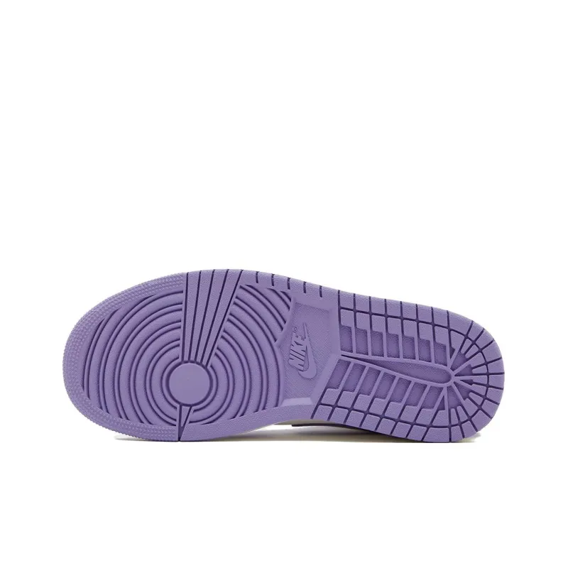 Jordan Air Jordan 1 Mid 'Purple Lilac Sail' Durable Breathable High-Top Vintage Basketball Shoes Men's Purple White-4