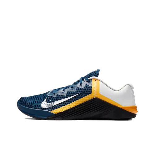 Nike Metcon 6 Training Shoes Men Low-Top Yellow Blue