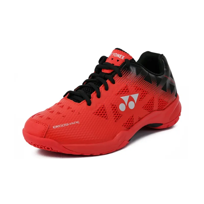 YONEX Power Cushion Lightweight And Breathable Low Top Badminton Shoes Unisex Red Black-2