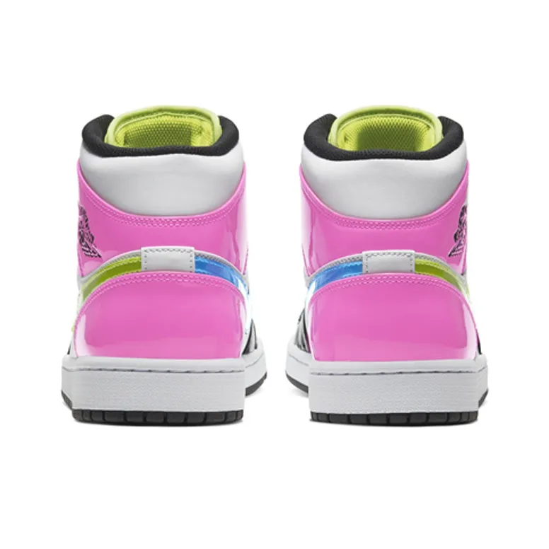 Jordan 1 Mid White Black Cyber Pink-4