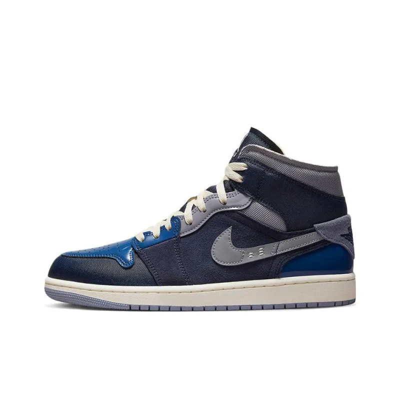 Jordan 1 Mid Se Craft Obsidian French Blue Ashen Slate White-0
