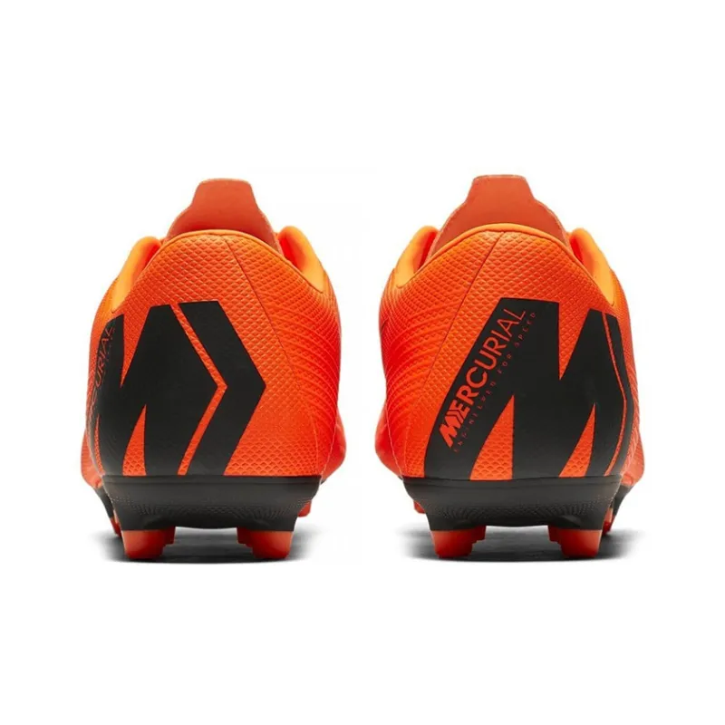 Nike Mercurial Vapor 12 Soccer Shoes Men Low-Top Orange/Black-4