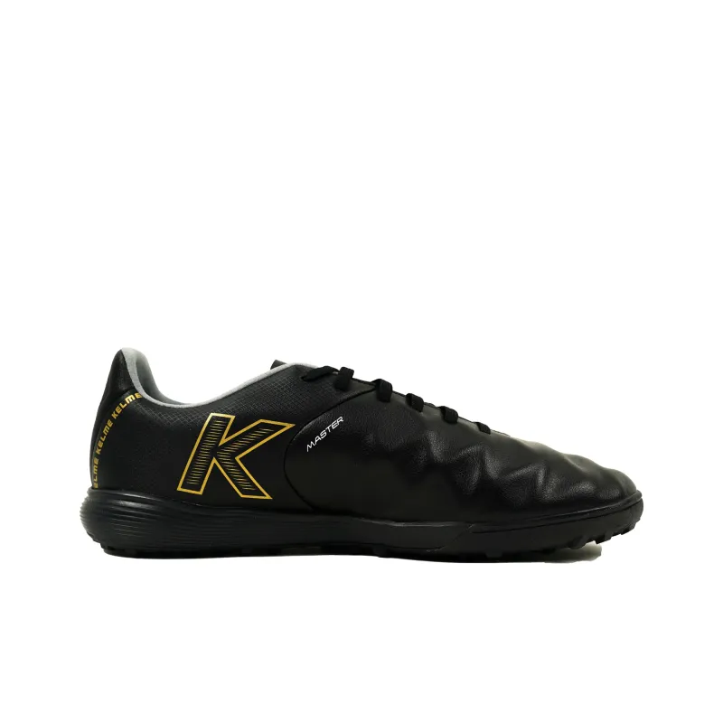 KELME TT Rubber Broken Studs Cushioned Slip Resistant Abrasion Resistant Breathable Soccer Shoes Unisex Black Gold-1