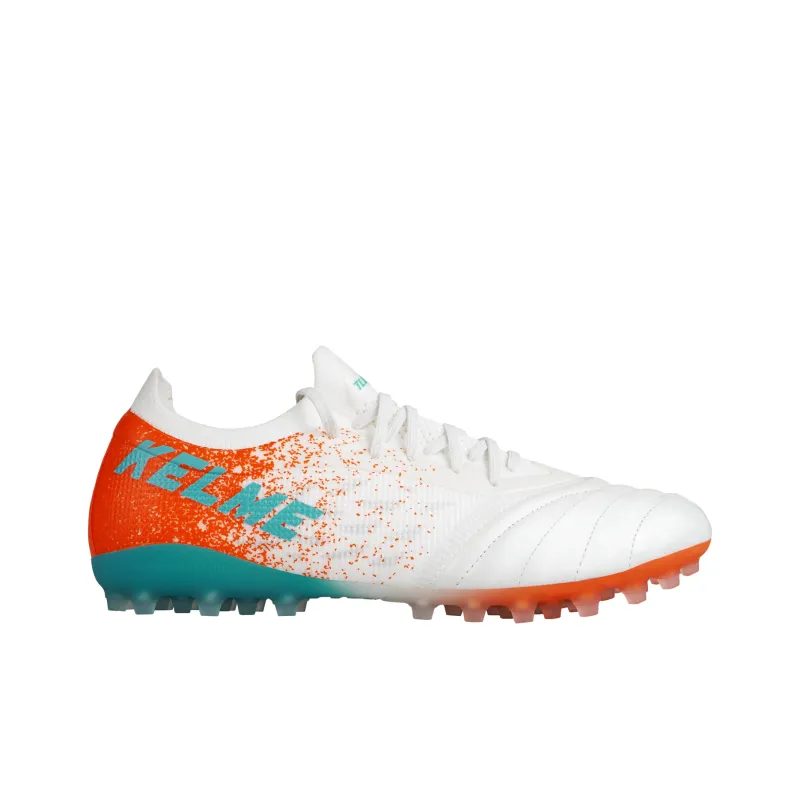 TLSS x KELME MG Rubber Short Studs Slip Resistant, Abrasion Resistant, Breathable Soccer Shoes Unisex White Blue Orange-1