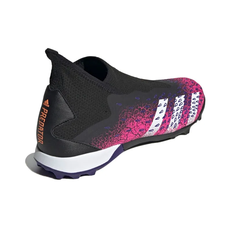 Adidas Predator Wear-Resistant Soccer Shoes Men's Black Pink-3