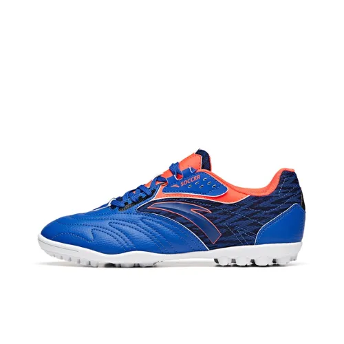 Anta Soccer Collection Cushioned Slip-Resistant Abrasion-Resistant Breathable Soccer Shoes Men's Vibrant Blue