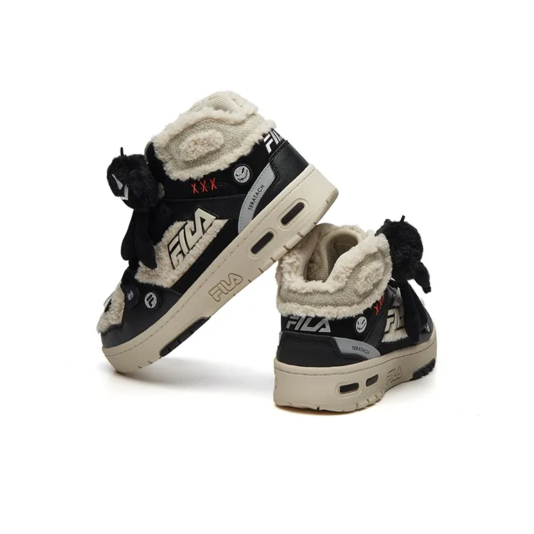 FILA FUSION Teratach Mid Top Vintage Basketball Shoes Women's Birch Brown-3