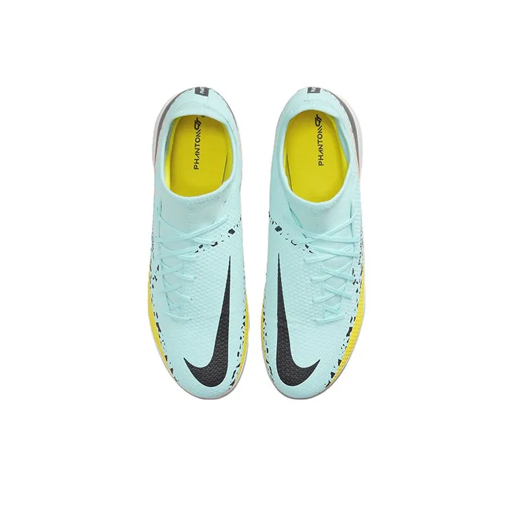 Nike Phantom GT Soccer Shoes Unisex Mid-Top Blue/Yellow-3