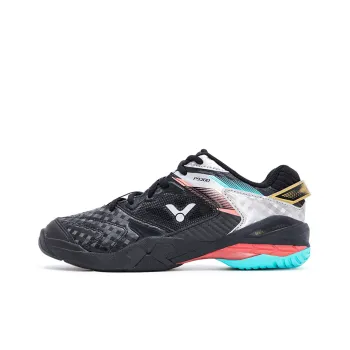 VICTOR Tamp Cushioning Anti Slip And Wear Resistant Breathable Coverage Support Low Top Badminton Shoes Unisex Black