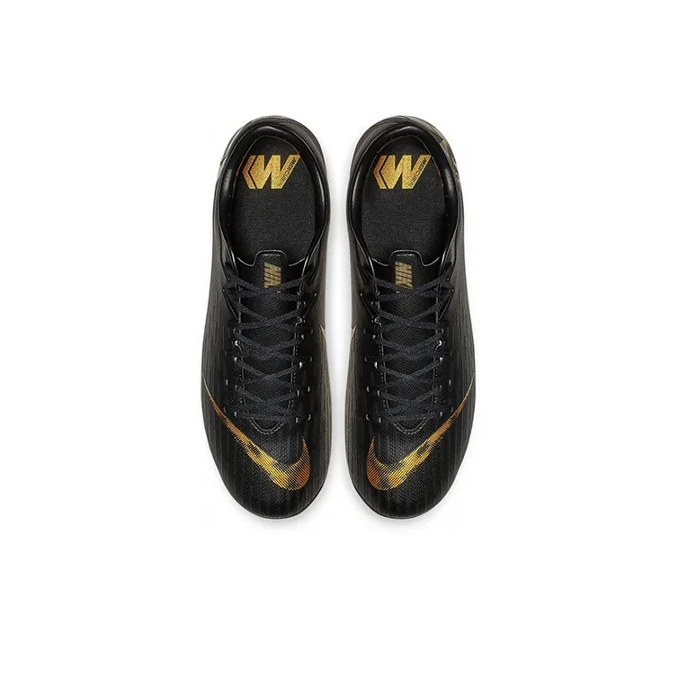 Nike Mercurial Vapor 12 Academy Fg Mg 'Black Metallic Gold'-3