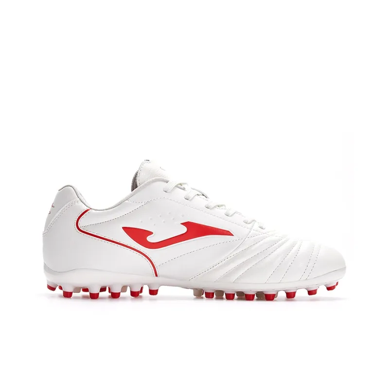 Joma Aguila MG Rubber Short Studs Artificial Ground Abrasion Resistant Coverage Soccer Shoes Men's White Red-1