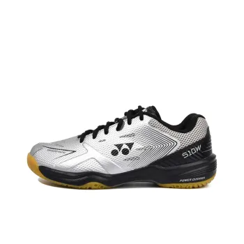 YONEX Power Cushion Cushioned Slip Resistant Breathable Lightweight Rebound Low Top Badminton Shoes Unisex Black Silver