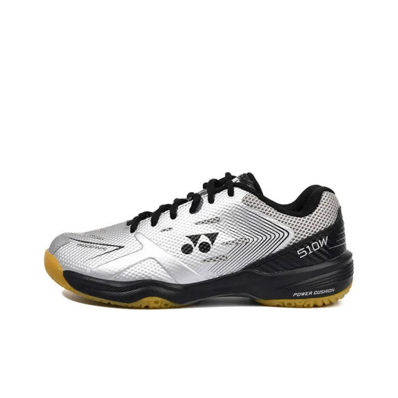 YONEX Power Cushion Cushioned Slip Resistant Breathable Lightweight Rebound Low Top Badminton Shoes Unisex Black Silver-0