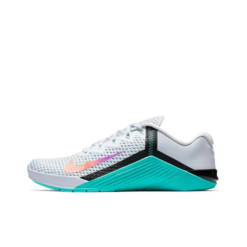 Nike Metcon 6 Training Shoes Unisex Low-Top Gray Blue Pink