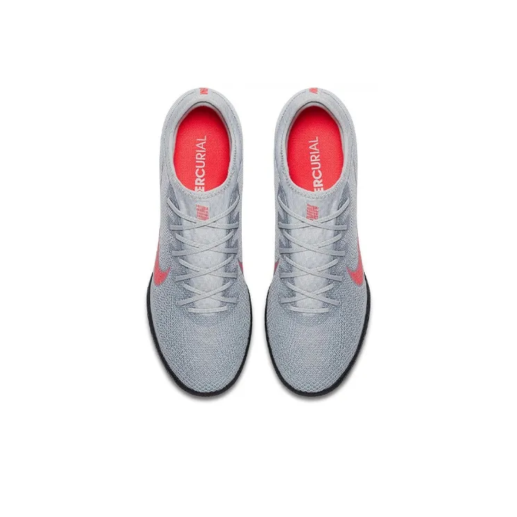 Nike Vapor 12 Pro TF Rubber Broken Studs Soft Ground Soccer Shoes Men's Gray Pink-3