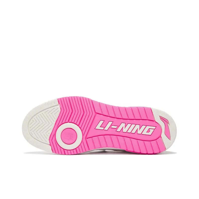 LiNing Rookie Cushioning Anti Slip And Wear Resistant Low Top Vintage Basketball Shoes Women's Ecru-6