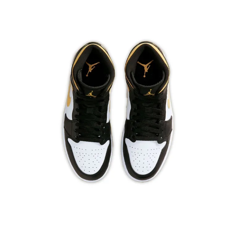 Jordan 1 Mid White Pollen Black-3