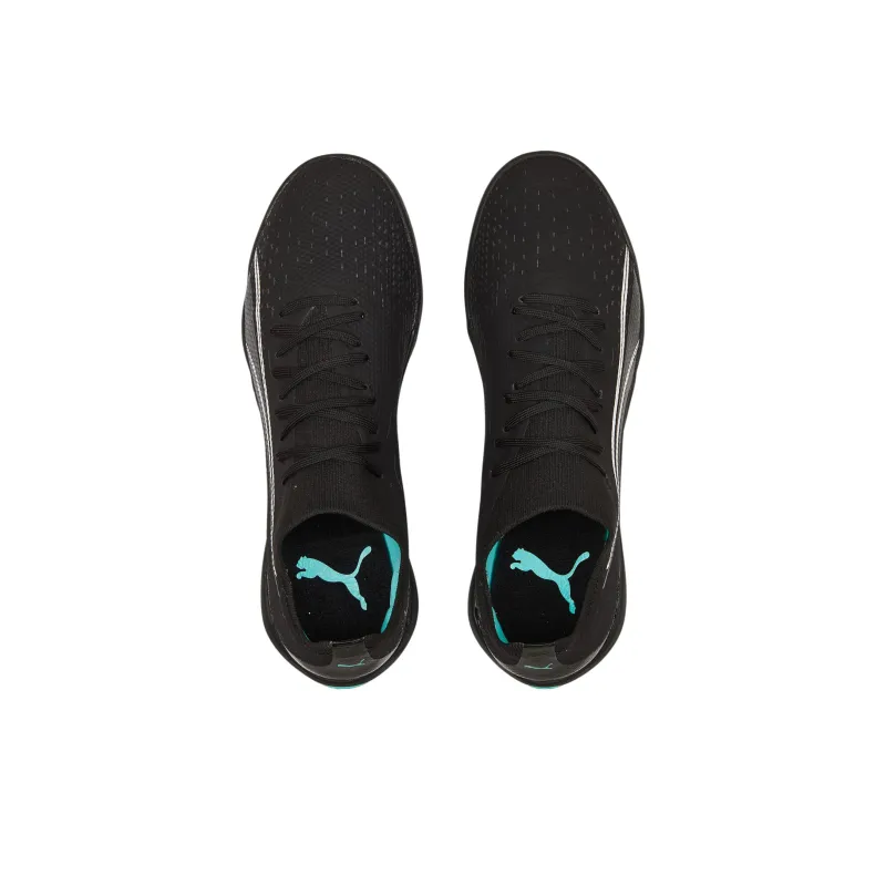 PUMA Ultra Match Cushioning Anti-Slip Wear-Resistant Coverage Impact-Resistant Soccer Shoes Men's Black-3