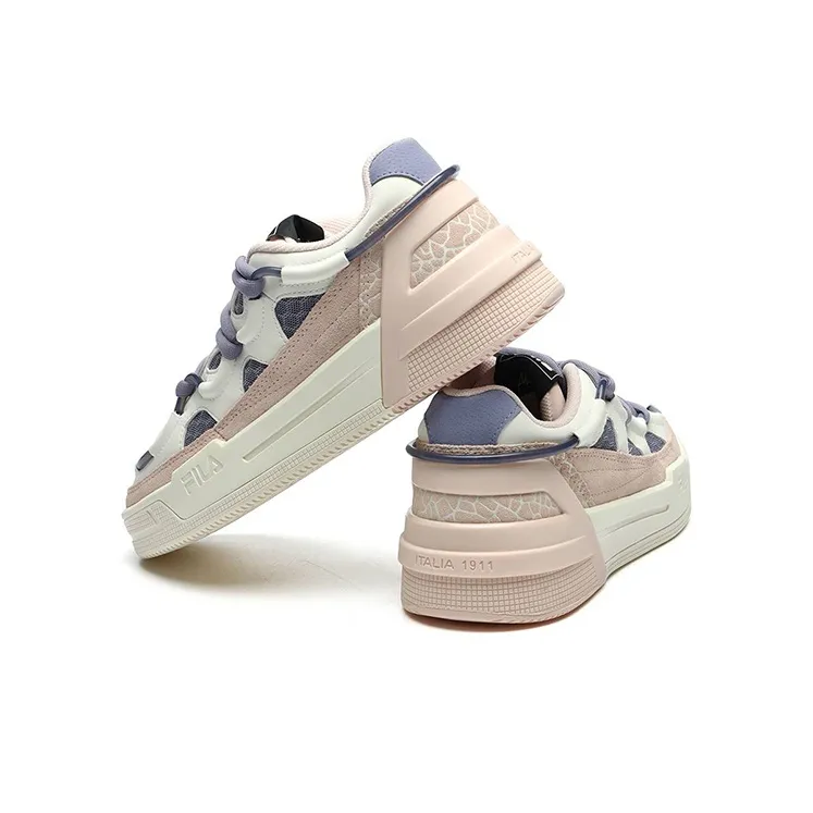 FILA Salto Shock Absorption Non Slip Low Tops Retro Pink Blue Women's-2
