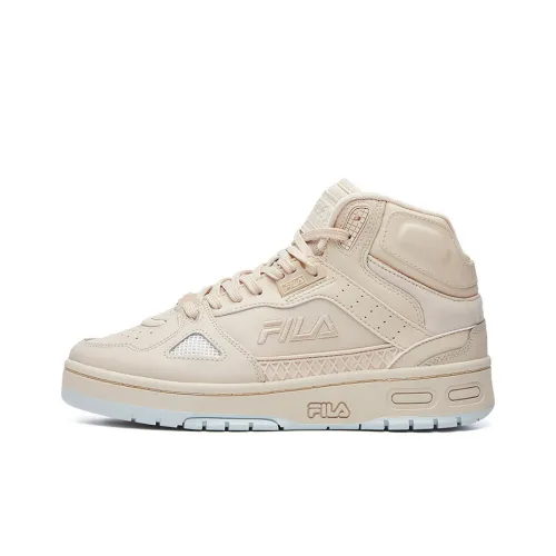 FILA Teratach Vintage Basketball Shoes Women's High-Top Milk White