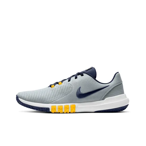 Nike Flex Control 4 Training Shoes Men Low-Top Gray/Blue/Yellow