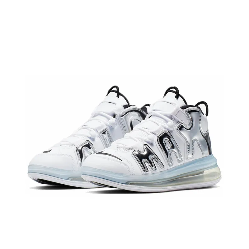 Nike Air More Uptempo 720 White Metallic Silver-1