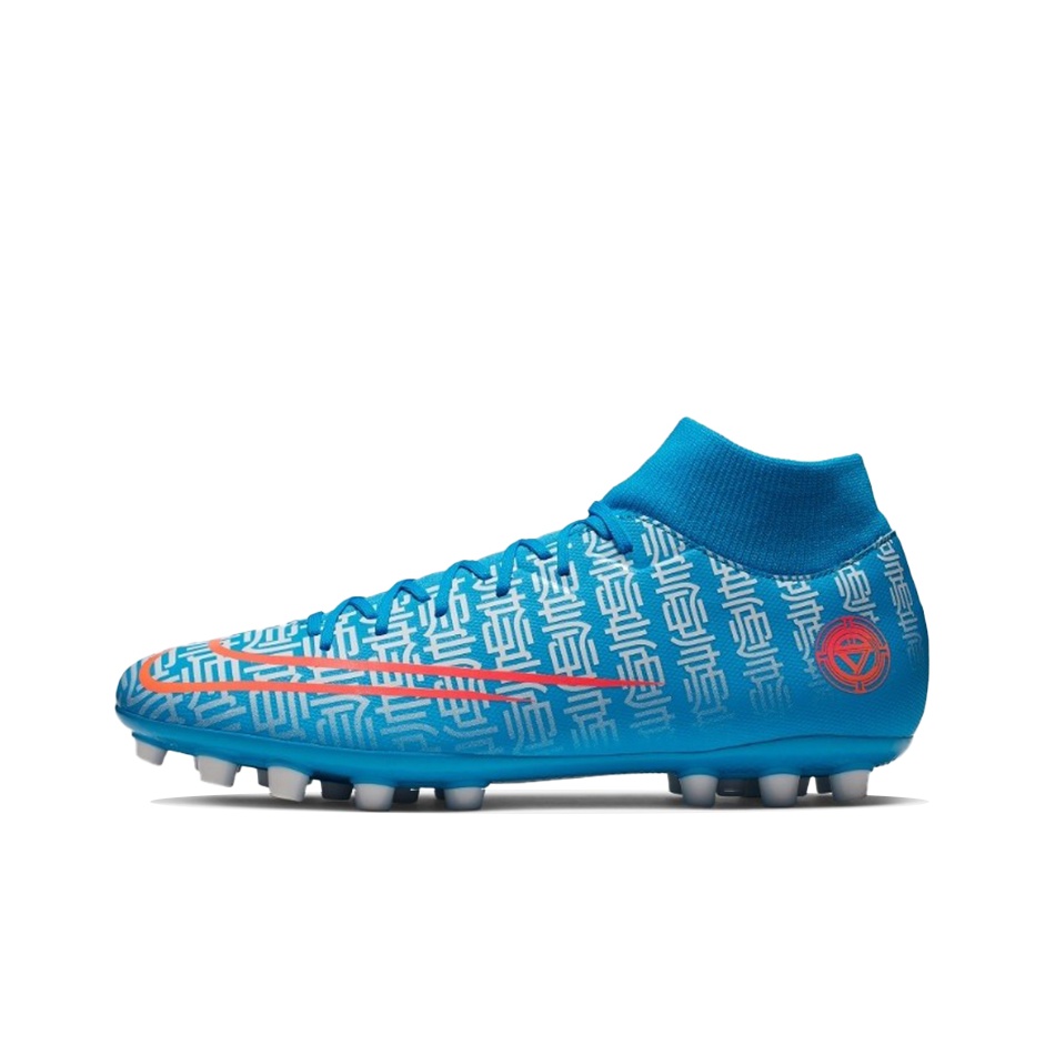 Nike Mercurial Superfly 7 Soccer Shoes Men High Top Blue Pink POIZON