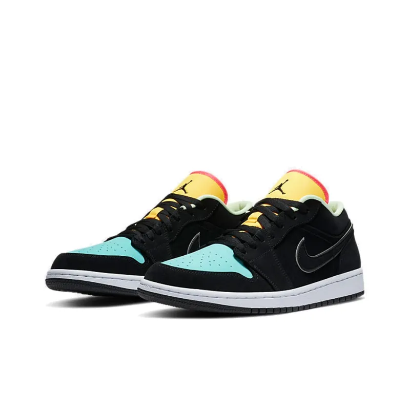 Jordan 1 Low Black Aurora Green Laser Orange-2