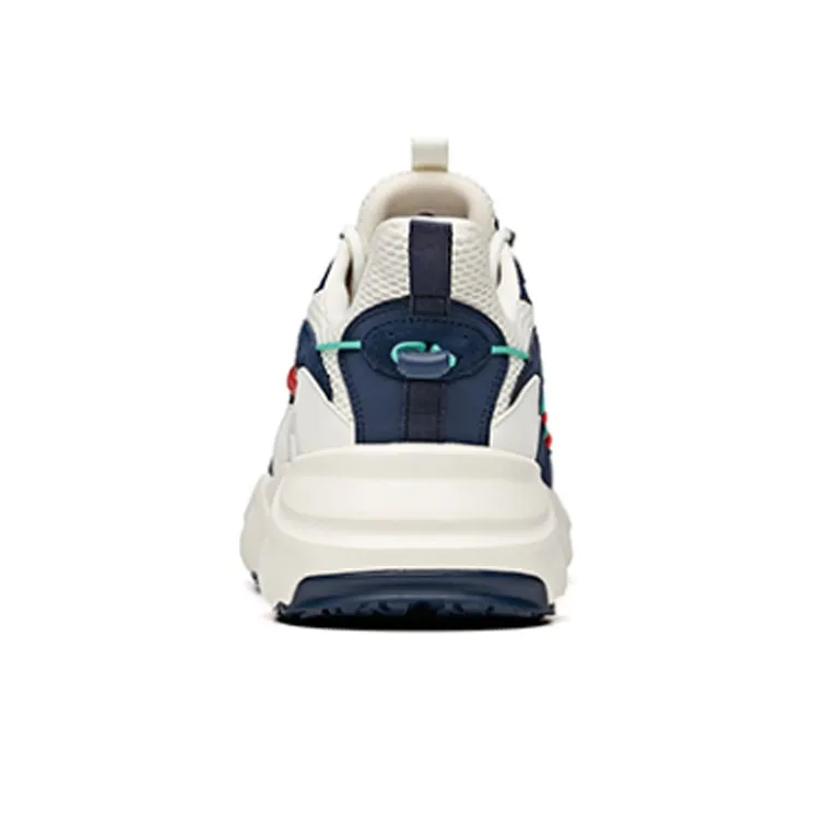 Anta Variety Training Collection Slip Resistant Cushioning Low Top Training Shoes Men's White Blue-2