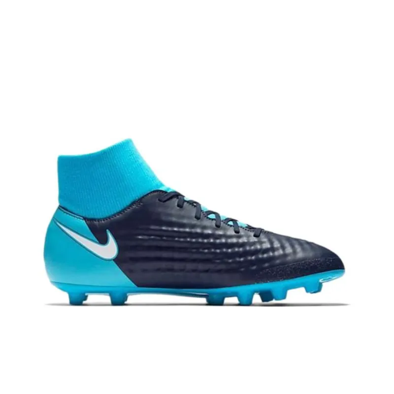 Nike Magista Obra 2 HG Rubber Short Studs Cushioning Anti-Slip And Wear-Resistant Soccer Shoes Men's Black Blue-1