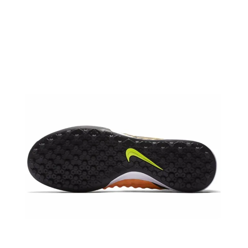 Nike TF Rubber Broken Studs Cushioning Anti Slip And Wear Resistant Grass Soccer Shoes Men's Yellow-5