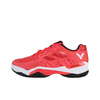 VICTOR Anti-Slip Wear-Resistant Low-Top Badminton Shoes Unisex Orange Red