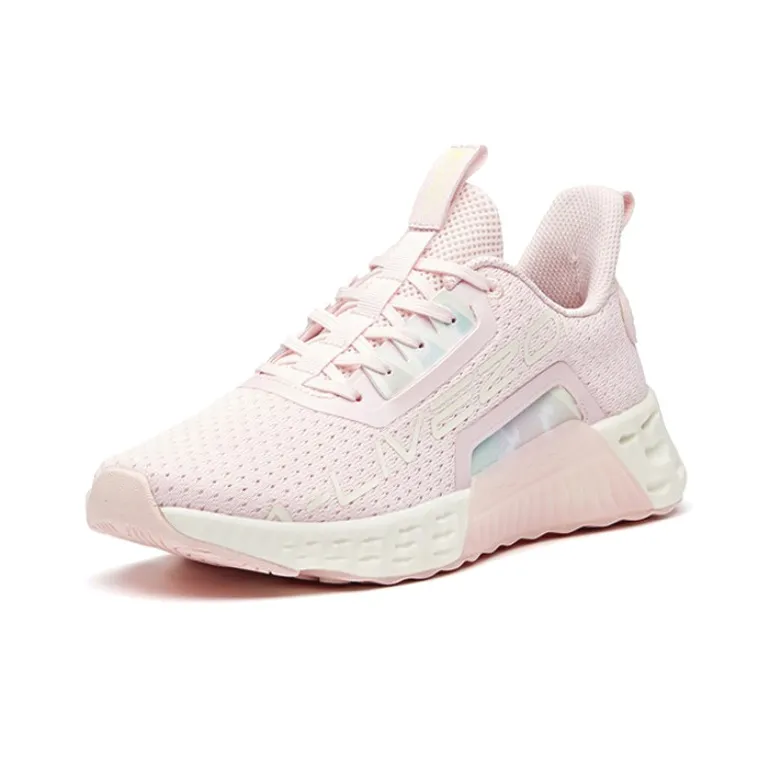 Anta Variety Training Collection Anti Slip Wear Resistant Low Top Training Shoes Women's Pink White-1