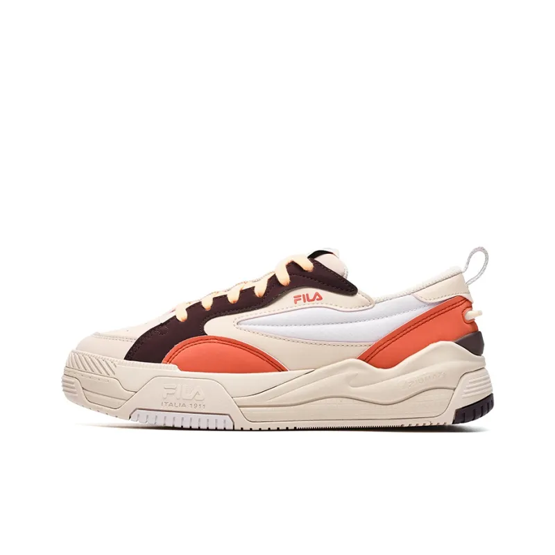 FILA CANESTRO Cushioning Anti-Slip And Wear-Resistant Low-Top Vintage Basketball Shoes Women's Nude-0