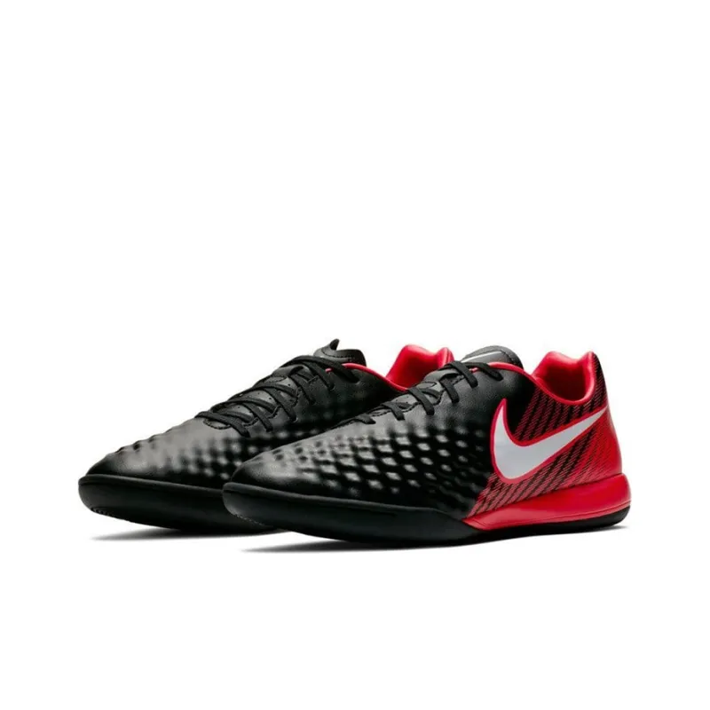 Nike Magista Onda II IC/IN Cushioning Anti-Slip And Wear-Resistant Soccer Shoes Men's Black Red-2