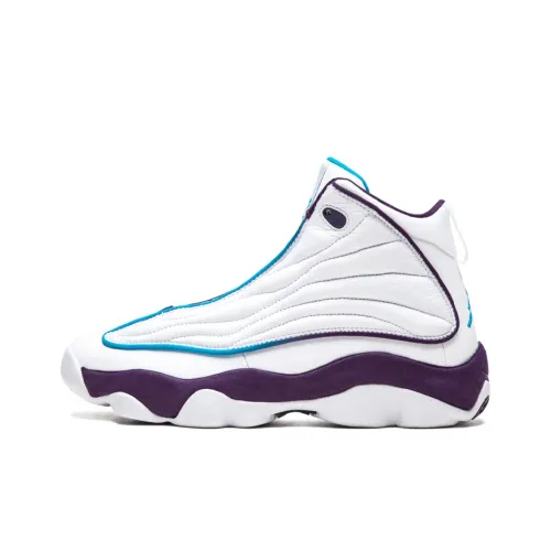 Jordan Pro Strong Vintage Basketball Shoes Unisex High-Top White/Blue/Purple