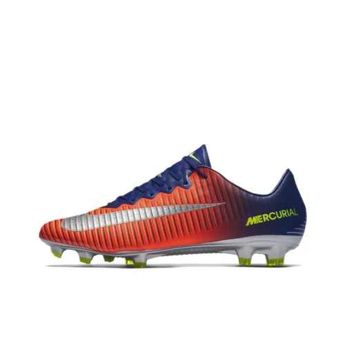 Nike Mercurial Vapor 11 Soccer Shoes Men Low-Top Blue/Orange/Silver