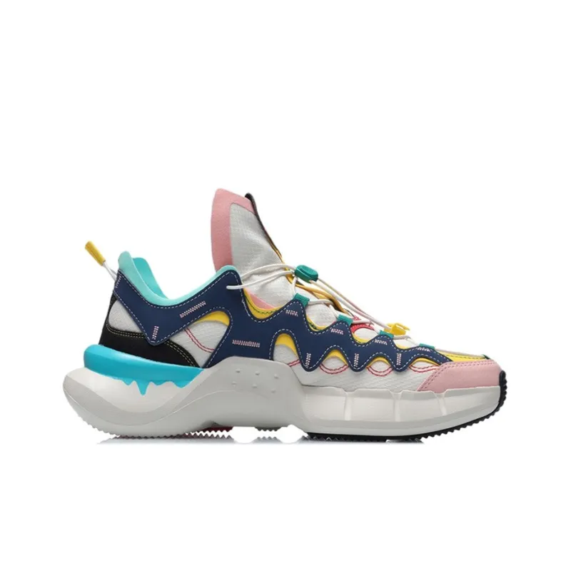 LINING Enlightenment 2.3 Lite Vintage Basketball Shoes Men Low Top White/Black/Blue-1