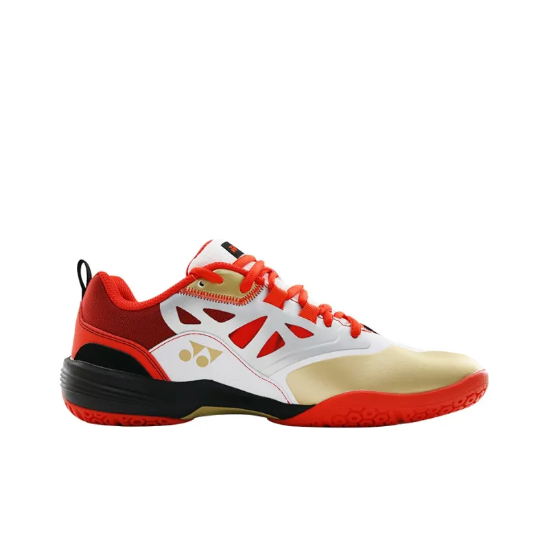 YONEX Badminton Shoes Men Low Top White Red-1