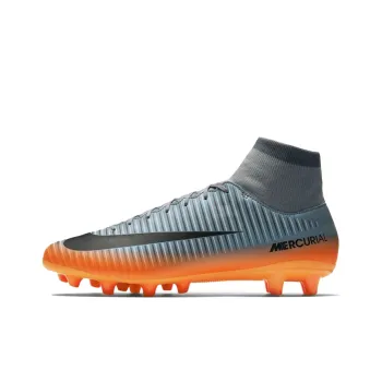 Nike Mercurial Victory AG Rubber Short Studs Cushioning Anti Slip And Wear Resistant Soccer Shoes Men's Gray Orange